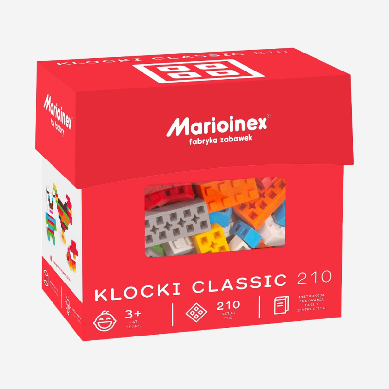 Blocs classiques Marioinex, blocs souples et flexibles, 100% recyclables