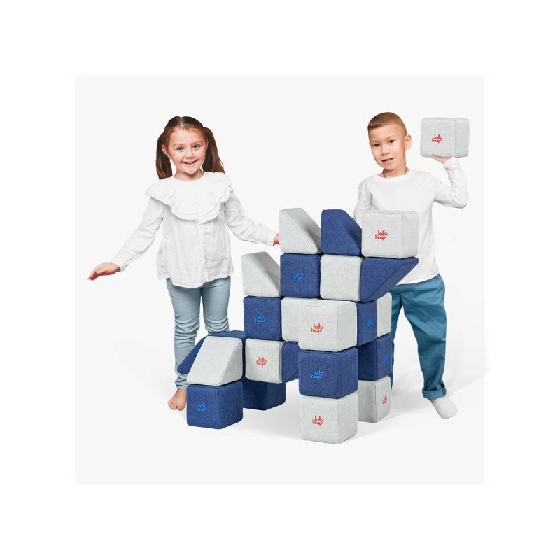Blocs magnétiques Jolly Heap en tissu doux et mousse Blocs magnétiques Jolly Heap en tissu doux et mousse