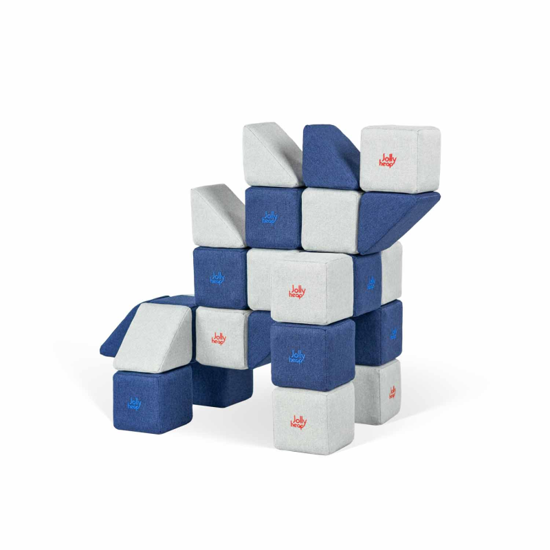 Blocs magnétiques Jolly Heap en tissu doux et mousse Blocs magnétiques Jolly Heap en tissu doux et mousse