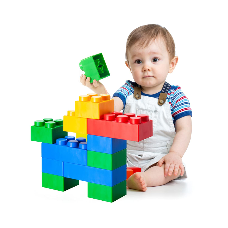 Blocs de construction souples uniques en matériau antibactérien, sans danger pour les bébés à partir de 3 ans. Blocs de construction souples uniques en matériau antibactérien, sans danger pour les bébés à partir de 3 ans.