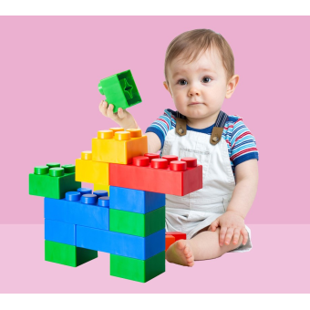 Blocs de construction souples uniques en matériau antibactérien, sans danger pour les bébés à partir de 3 ans. Blocs de construction souples uniques en matériau antibactérien, sans danger pour les bébés à partir de 3 ans.
