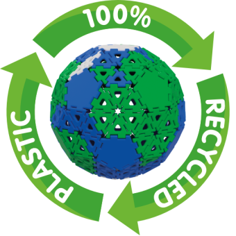 Polydron Assiettes Couleurs Naturelles – 36 pièces | Matériaux de construction pour les enfants d’âge préscolaire et l’éducation