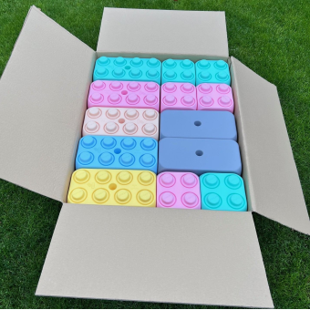 Blocs pastel, couleurs douces Blocs Blubloxx XL en plastique recyclé