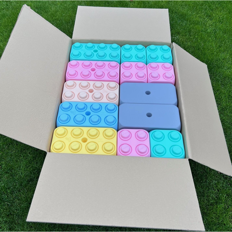 Blocs pastel, couleurs douces Blocs Blubloxx XL en plastique recyclé