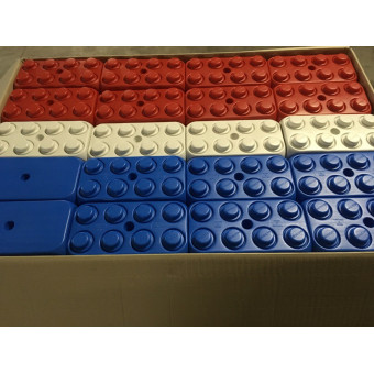 Blokken in de kleur van de Nederlandse VLAG